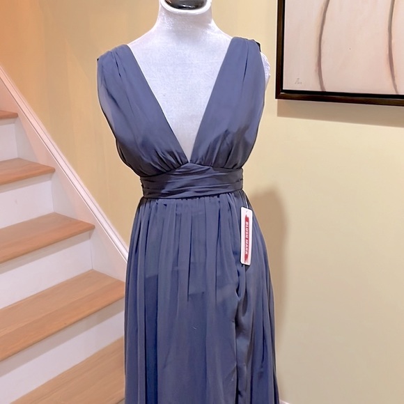 Azazie | Dresses | Azazie Dancing Queen Stormy Blue Maxi Dress Nwt | Poshmark